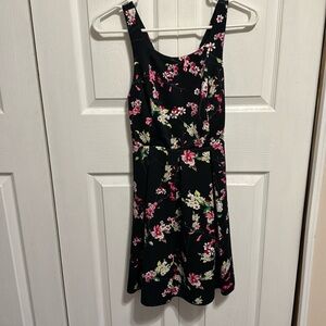 Black flowered summer dress